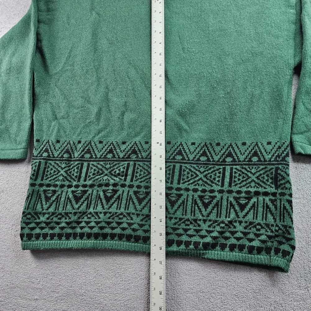 Vintage United Colors of Benetton Sweater Men SZ Small Aztec Tribal Shawl Collar